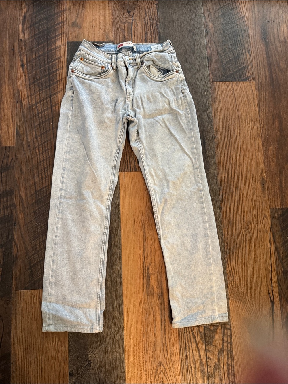 Light Wash Straight Leg Jeans